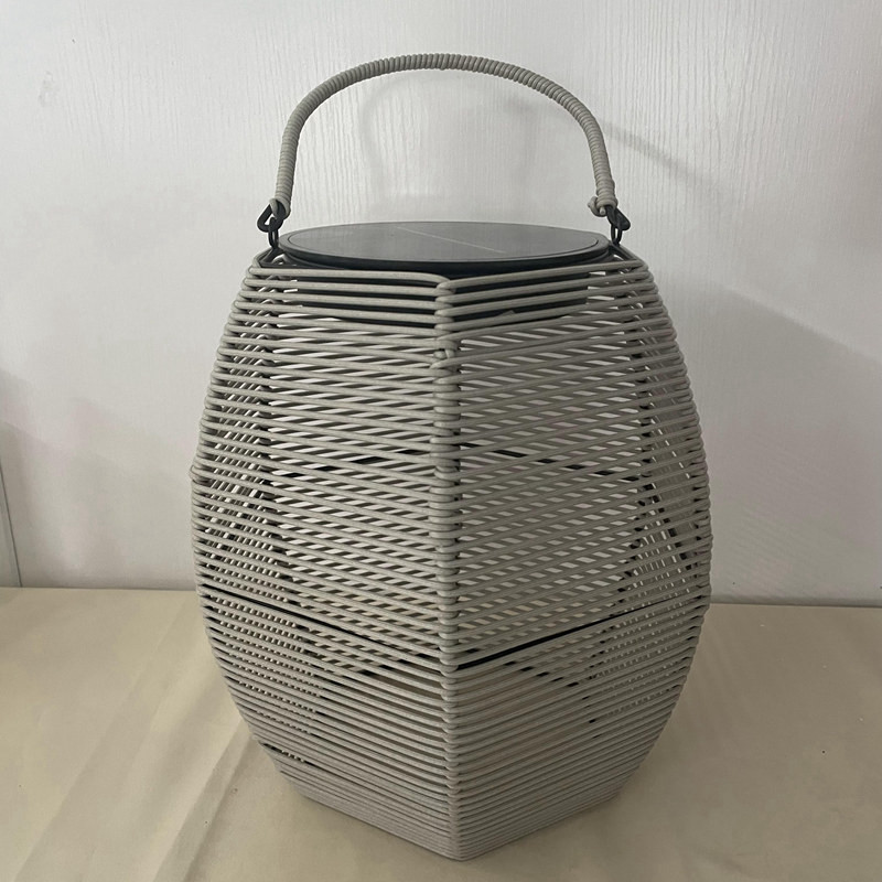 Solar Rattan Wicker Lamp